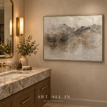 Veiled Matrix — Textured Wabi-Sabi Wall Art