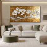 Golden Shore — Sculptural Textured Wall Art