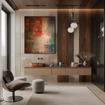 Silver Strata 02 Textured Wabi-Sabi Painting — ART ALL IN AA-9014