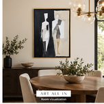 Organic Study — Black & Ivory Figurative Minimalist Wall Art