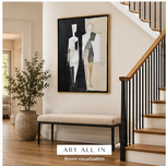 Organic Study — Black & Ivory Figurative Minimalist Wall Art