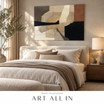 Quiet Geometry — Wabi-Sabi Geometric Abstract Wall Art