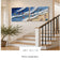 Radiant Matrix — Blue Coastal Set of 2 Wall Art