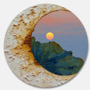Lunar Surface 02 — Botanical Moon Round Wall Art