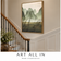 Sand Trace — Misty Green Mountain Landscape Wall Art