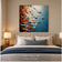 School of Motion — Orange & Blue Fish Impasto Art
