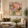 Spring Reverie — Pink & Green Floral Abstract Art