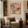 Spring Reverie — Pink & Green Floral Abstract Art