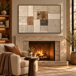Stone Strata 02 — Textured Wabi-Sabi Wall Art