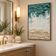 Tactile Movement — Teal & Ivory Textured Color Abstract Wall Art