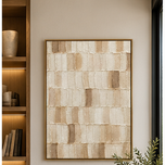 Taupe Pulse — Warm Taupe Textured Wabi-Sabi Wall Art