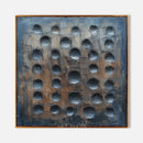 Cobalt Threshold 02 — Textured Wabi-Sabi Square