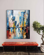 Chalk Nocturne — Color Abstract Wall Art