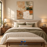 Warm Abstract — Earth-Tone Expressionist Wall Art