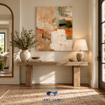 Warm Abstract — Earth-Tone Expressionist Wall Art