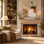 Warm Abstract — Earth-Tone Expressionist Wall Art