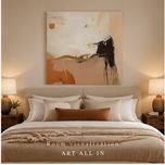 Warm Gesture — Neutral Abstract Impasto Painting