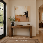 Warm Gesture — Neutral Abstract Impasto Painting