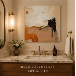 Warm Gesture — Neutral Abstract Impasto Painting