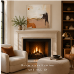 Warm Gesture — Neutral Abstract Impasto Painting