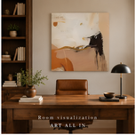 Warm Gesture — Neutral Abstract Impasto Painting