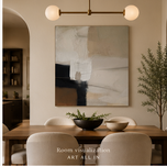 Quiet Balance — Warm Neutral Color Block Abstract Art
