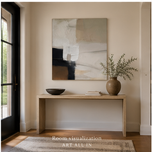 Quiet Balance — Warm Neutral Color Block Abstract Art