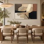 Quiet Geometry — Wabi-Sabi Geometric Abstract Wall Art